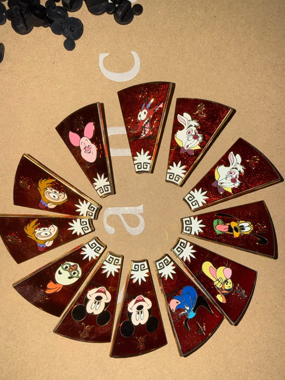 Disney Trading Pin Set of 12 - Chinese New Year